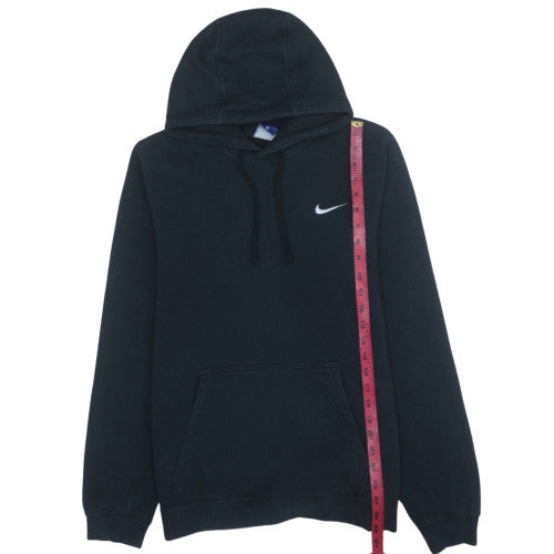Nike Mens Black Pullover Hoodie M Regular Fit Fleece Logo Sweatshirt