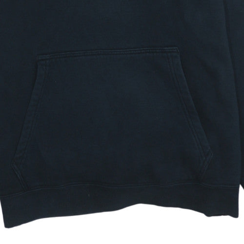 Nike Mens Black Pullover Hoodie M Regular Fit Fleece Logo Sweatshirt