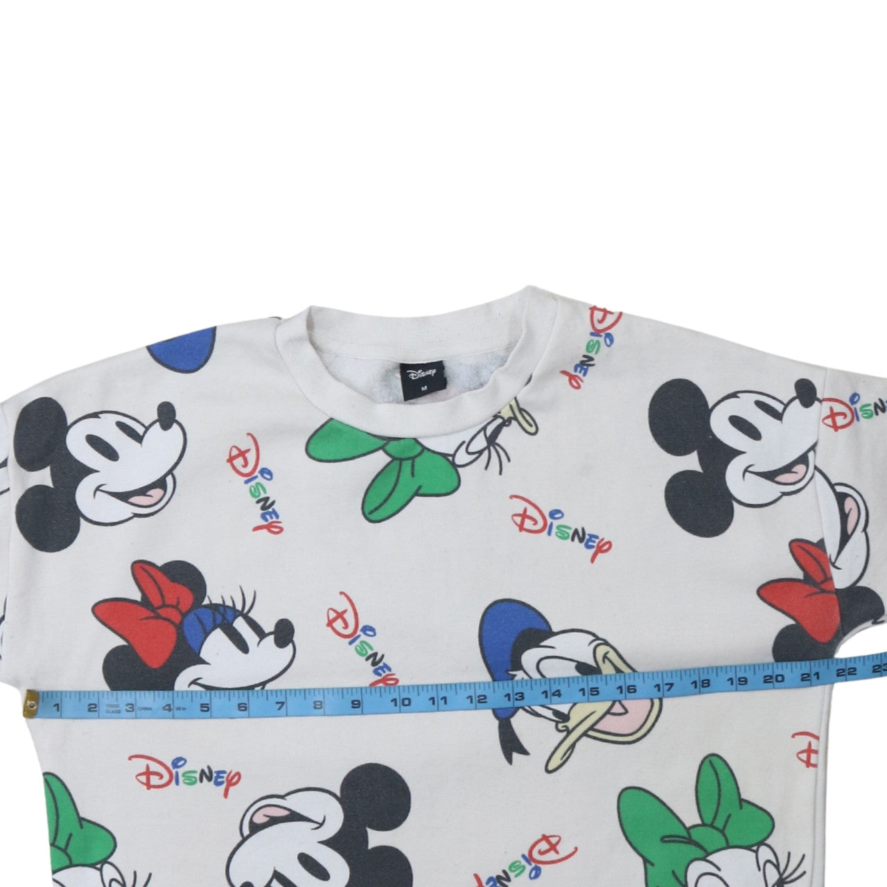 Disney Women White Multicoloured Pullover Sweatshirt Size 12-14 M