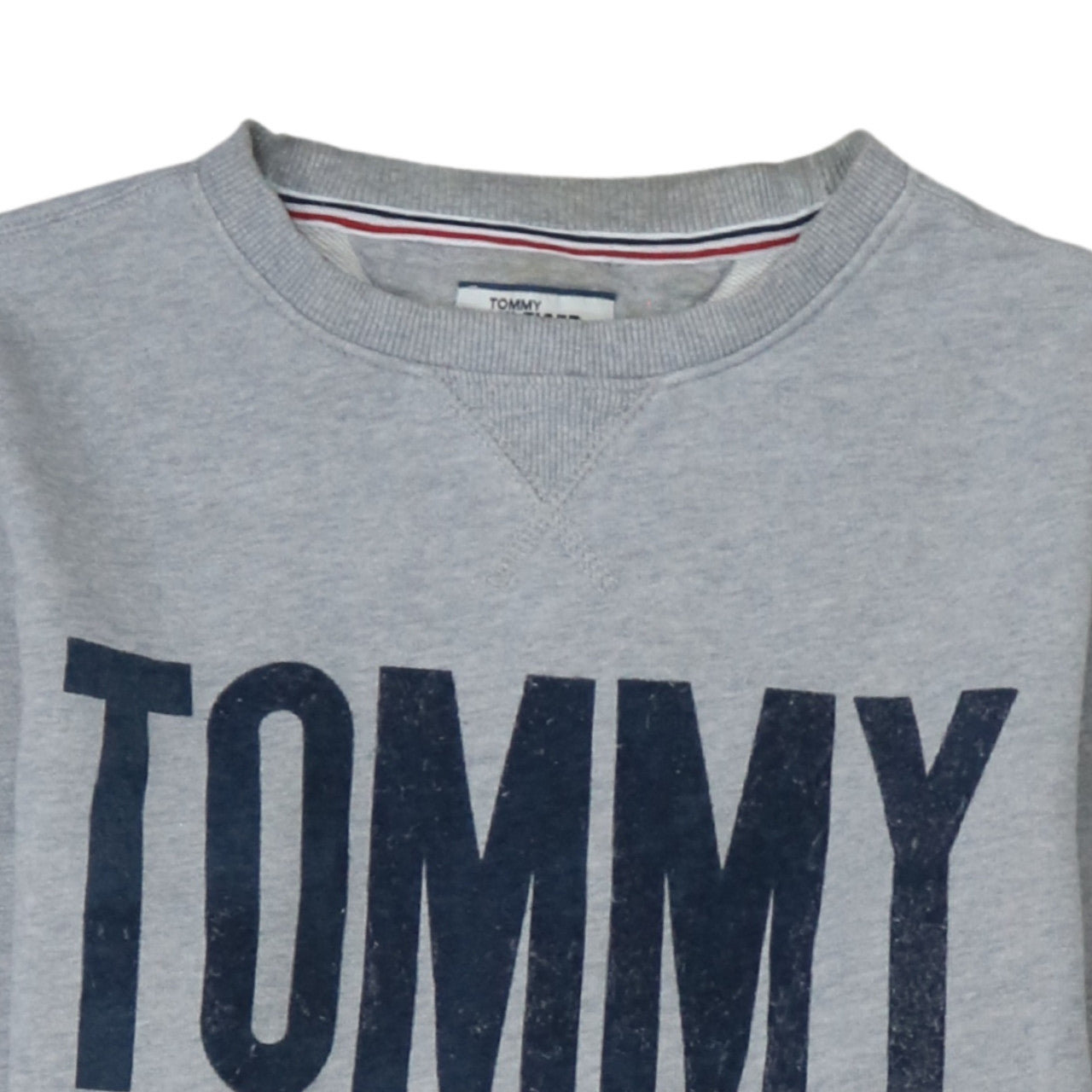 Tommy Hilfiger Men's Grey XS Pullover Sweatshirt Logo Crew Neck