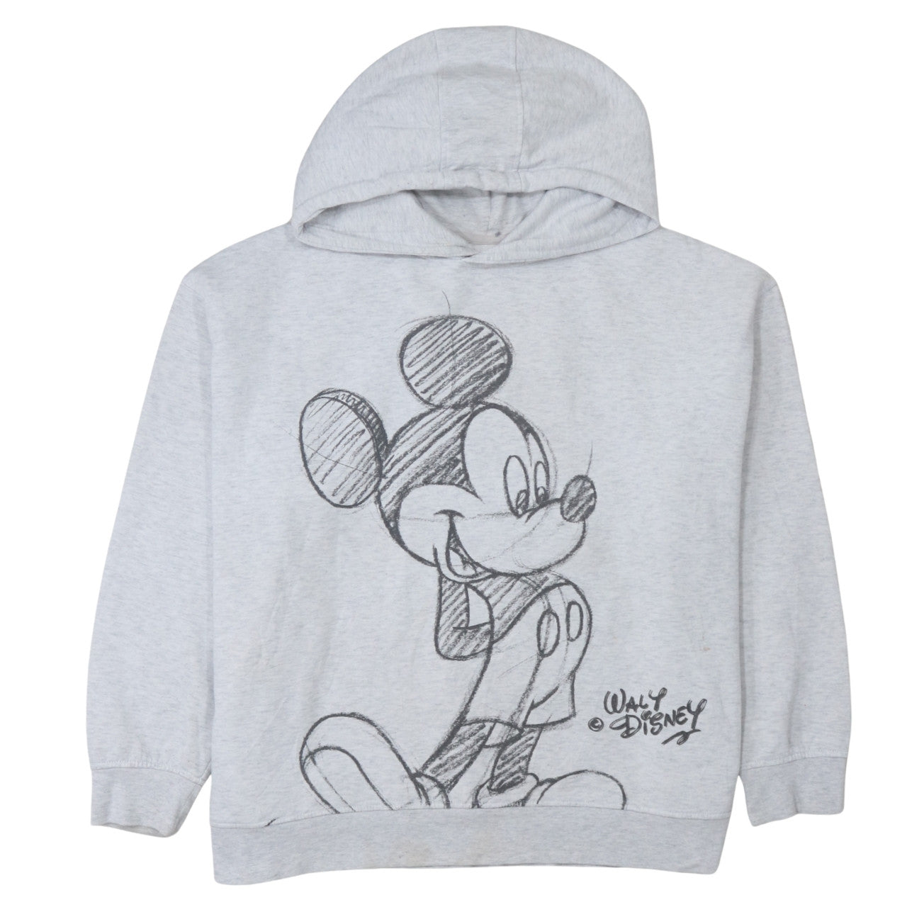 Disney Women Grey Mickey Mouse Hooded Pullover Sweatshirt 2XL