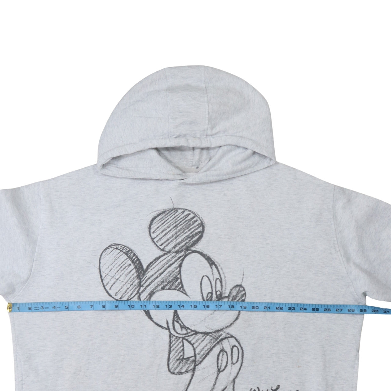 Disney Women Grey Mickey Mouse Hooded Pullover Sweatshirt 2XL