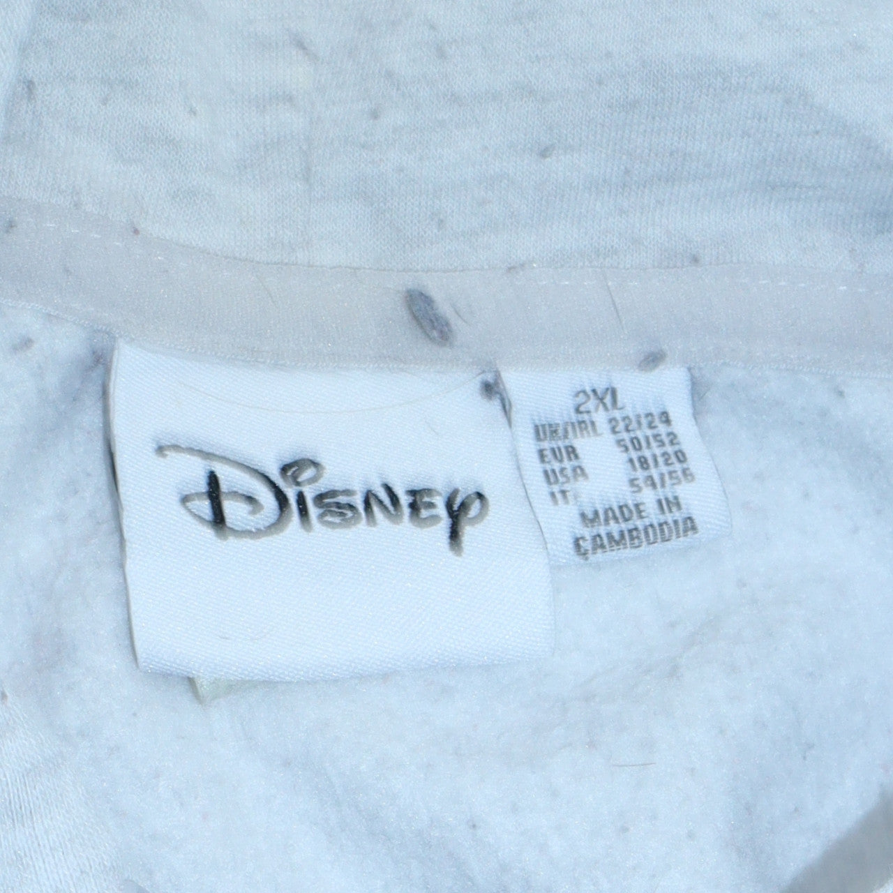 Disney Women Grey Mickey Mouse Hooded Pullover Sweatshirt 2XL