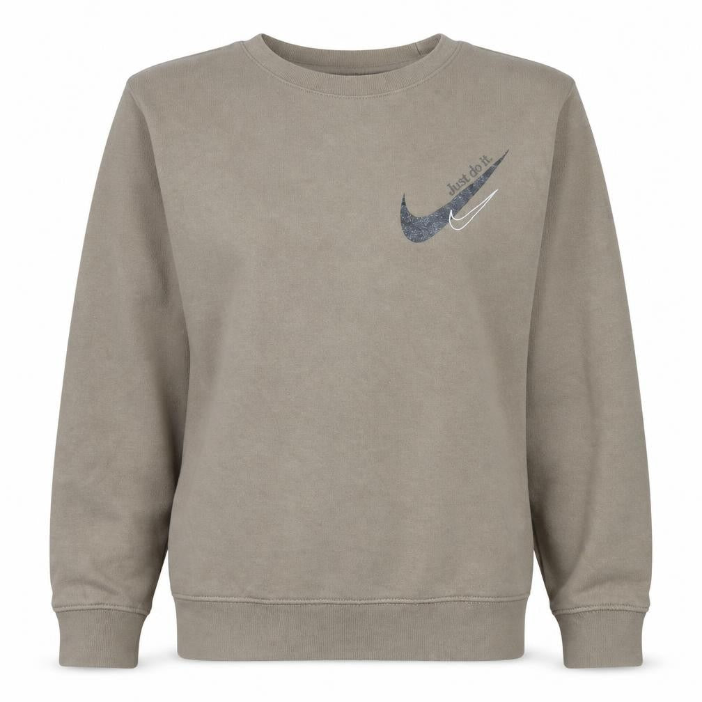 Nike Womens Beige Crew Neck Pullover Sweatshirt M