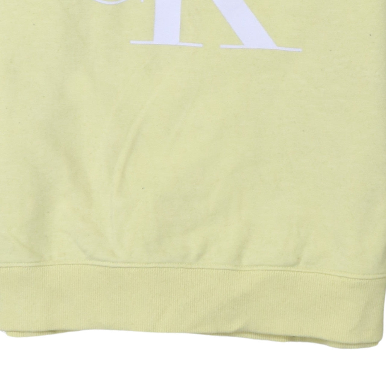 Calvin Klein Jeans Womens Yellow Cotton Pullover Sweatshirt S