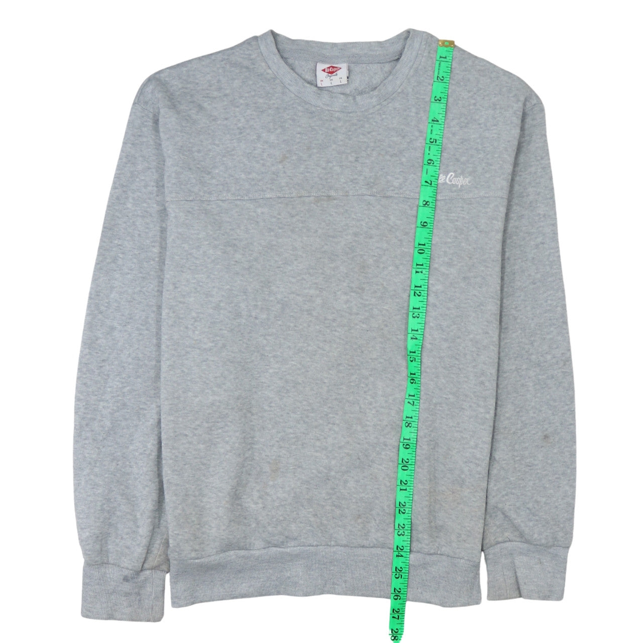 Lee Cooper Men's Grey L Pullover Sweatshirt Crew Neck Fleece
