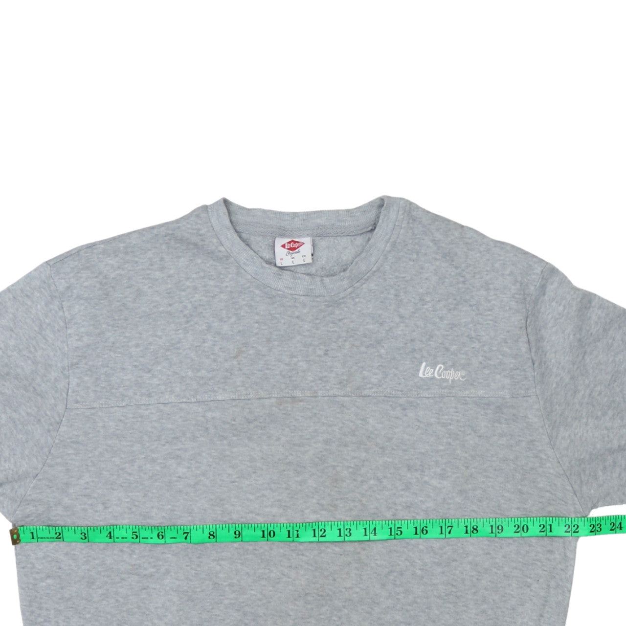Lee Cooper Men's Grey L Pullover Sweatshirt Crew Neck Fleece