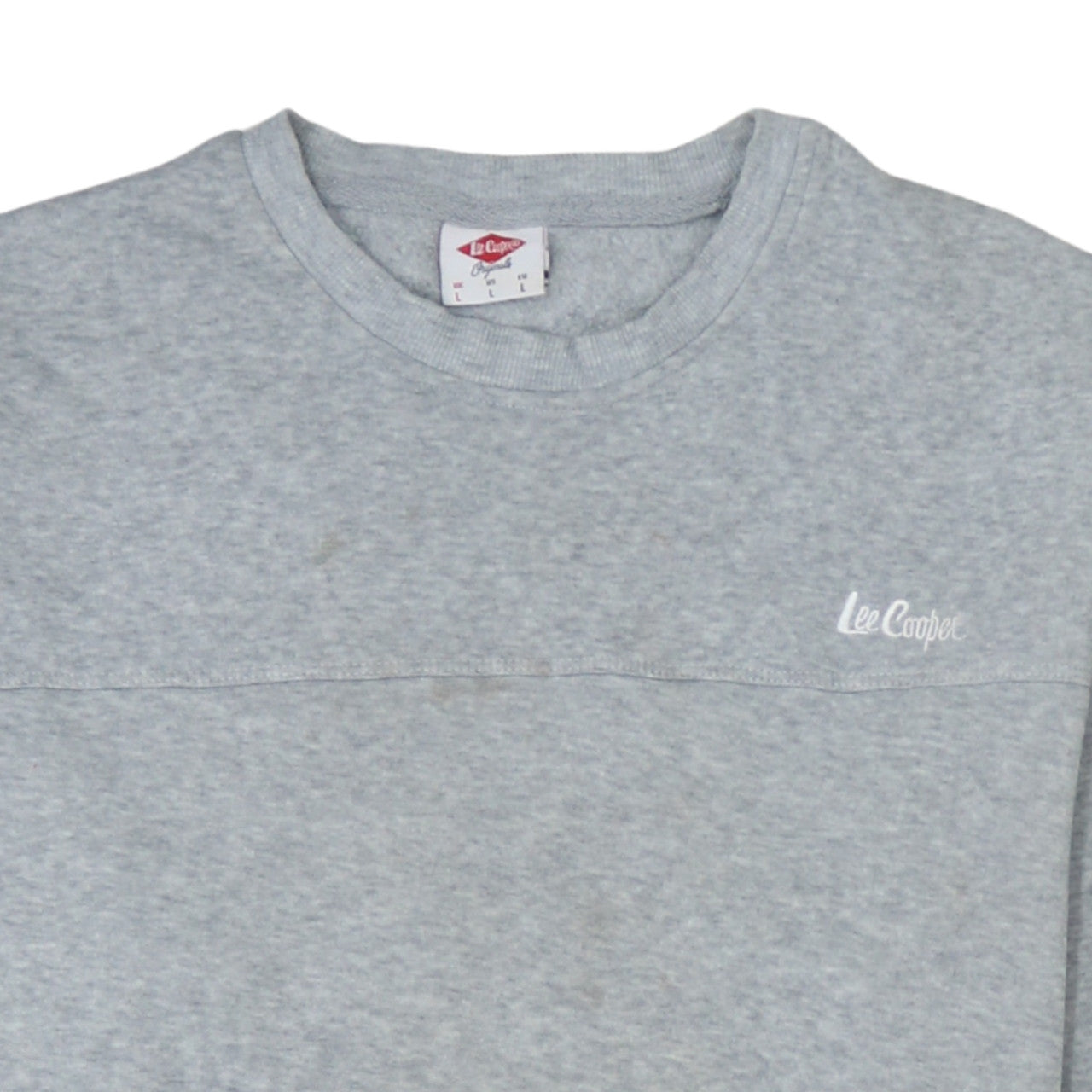 Lee Cooper Men's Grey L Pullover Sweatshirt Crew Neck Fleece