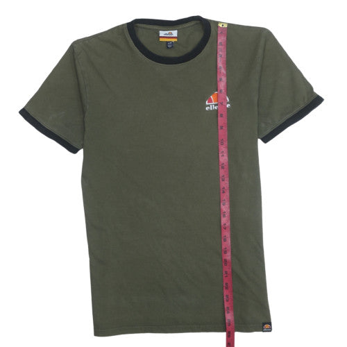 Ellesse Men's Green Short Sleeve Crew Neck Cotton T-Shirt M