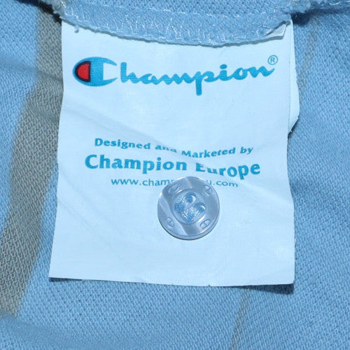 Champion Men's Blue Striped Polo Shirt Size XL Cotton Casual