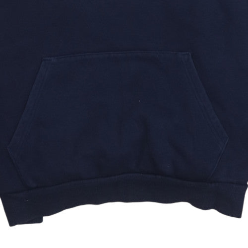 Puma Men's Blue Pullover Hoodie L Lightweight Fleece Sportswear