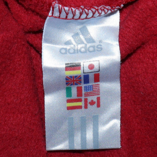 Adidas Mens Red Crew Neck Pullover Sweatshirt Size M