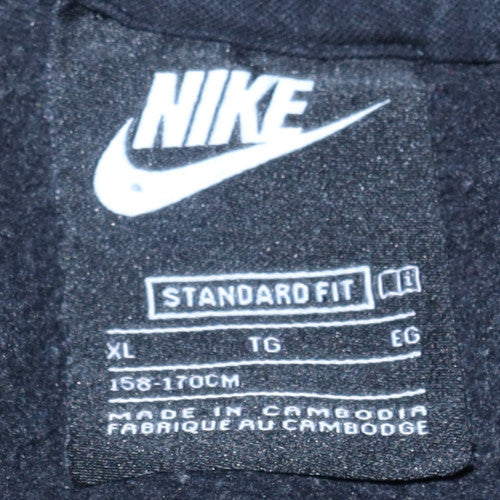 Nike Boys Black XL Pullover Hoodie Standard Fit Fleece Sweatshirt