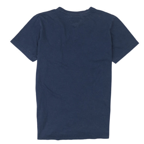 Tommy Jeans Men's Blue V-Neck Short Sleeve Cotton T-Shirt M
