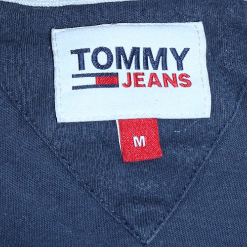 Tommy Jeans Men's Blue V-Neck Short Sleeve Cotton T-Shirt M