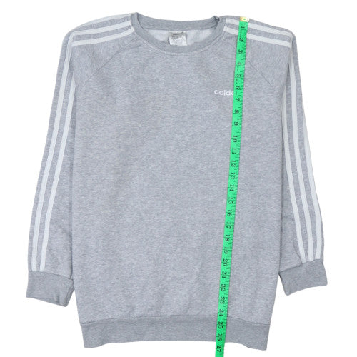 Adidas Womens Grey Crew Neck Sweatshirt Size 8-10 Cotton Blend