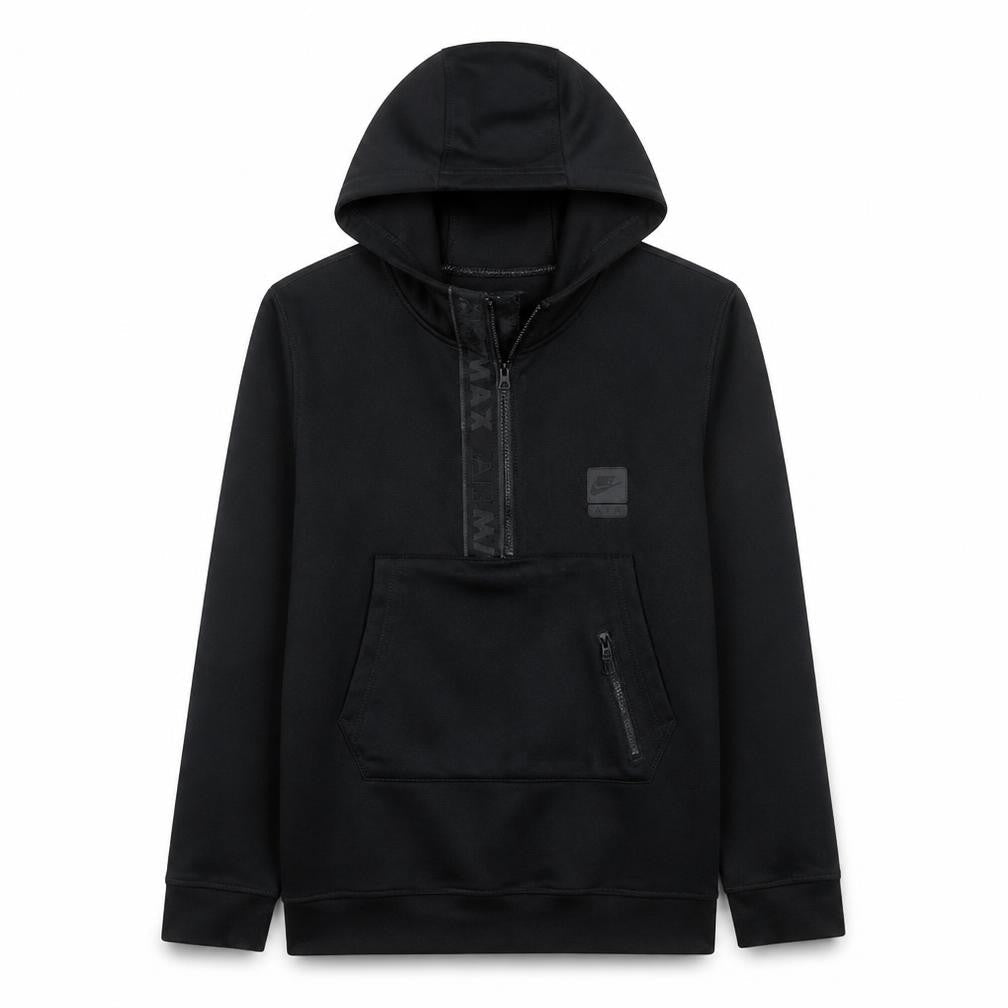 Nike Boys Black XL Air Max 1/4 Zip Hooded Pullover Sweatshirt