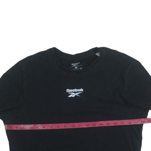 Reebok Men’s Black Cotton Crew Neck Sports T-Shirt Size M