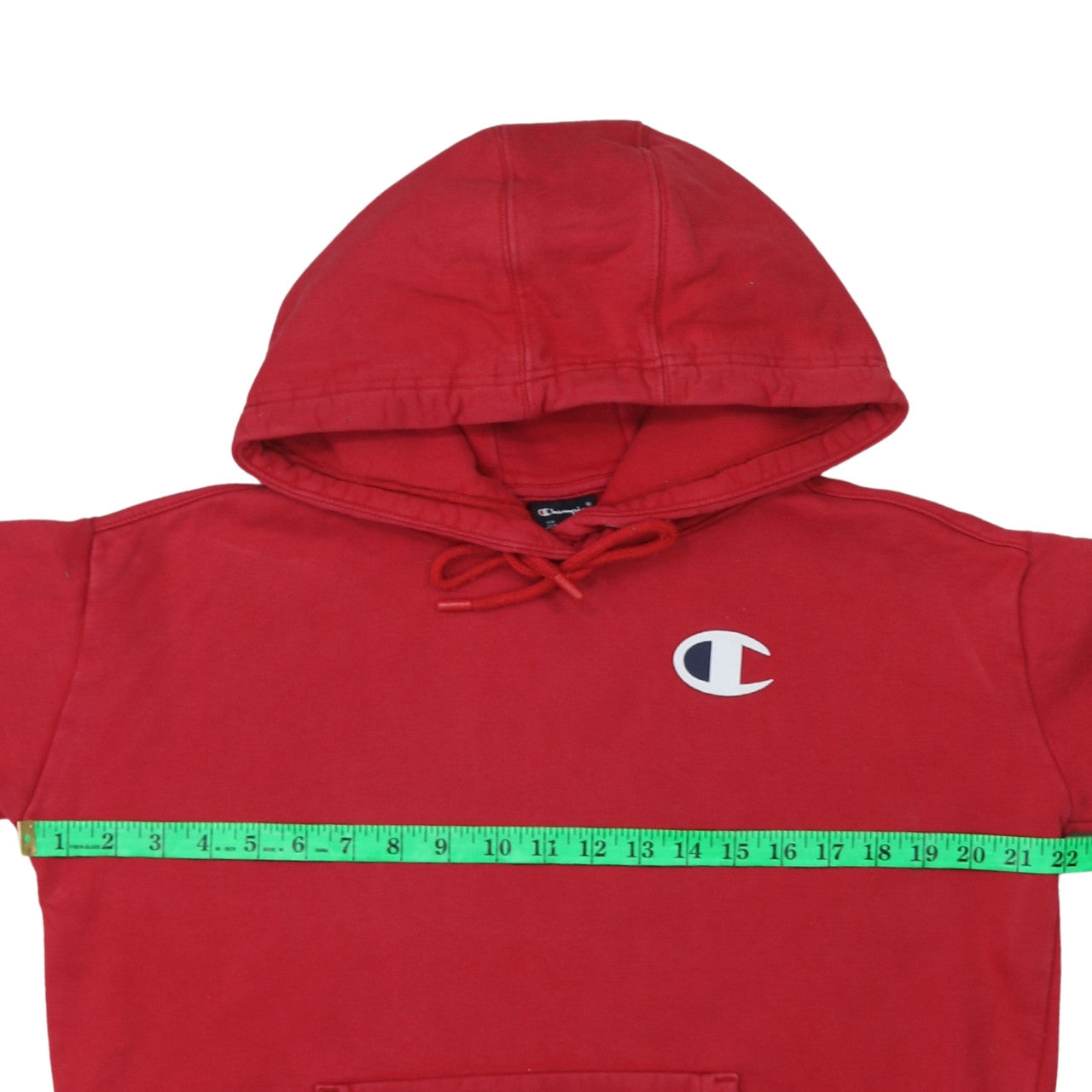 Champion Men's Red Pullover Hoodie Medium Logo Fleece Sweatshirt