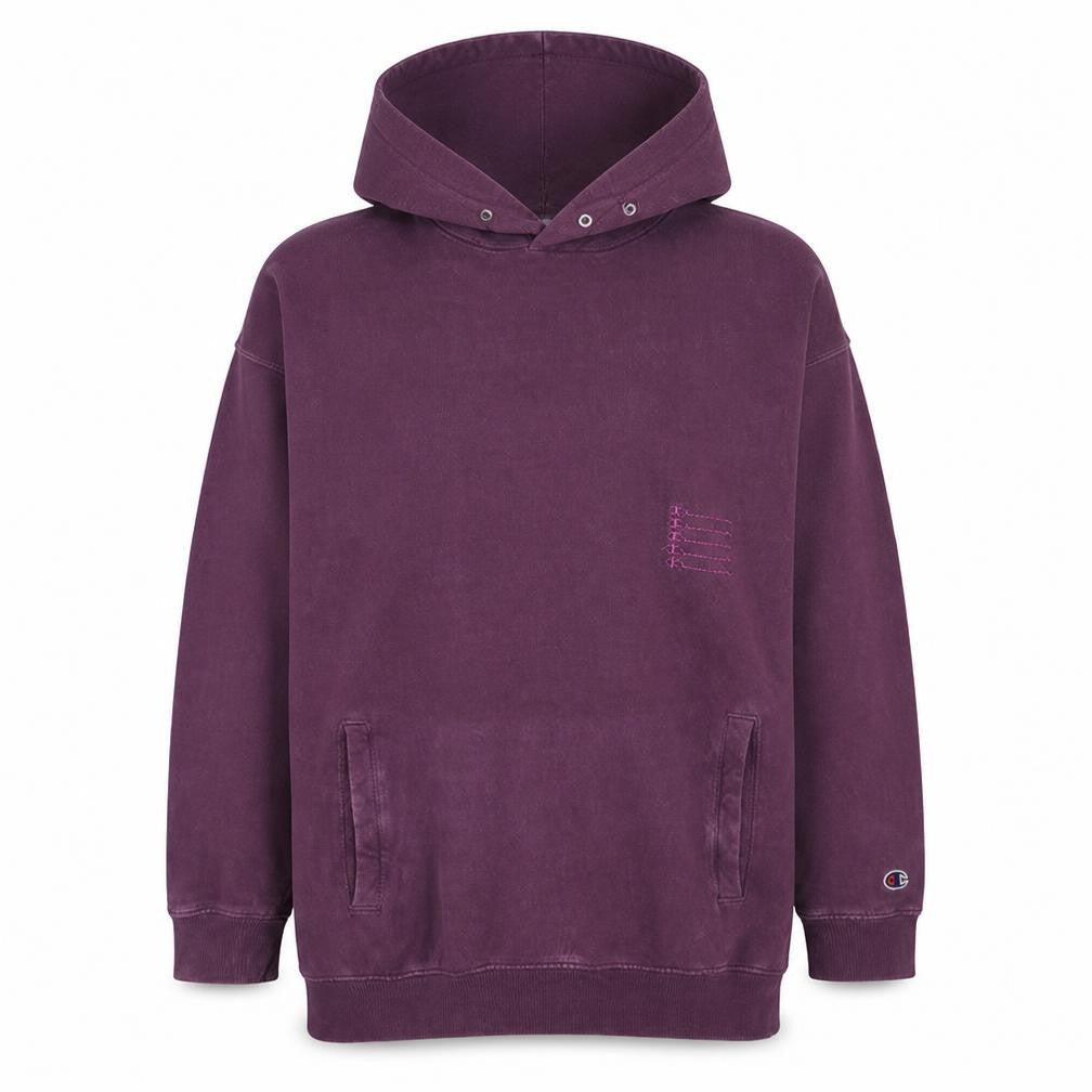 Champion Womens Purple Pullover Hoodie Size L Cotton Blend