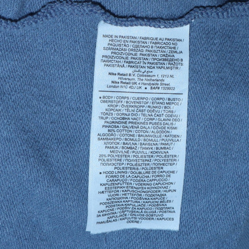 Nike Men's Blue Pullover Hoodie Small - Soft Fleece Casual Sweatshirt