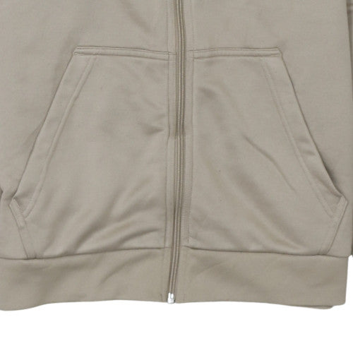 Adidas Men's Beige Full Zip Hooded Sweatshirt Size M