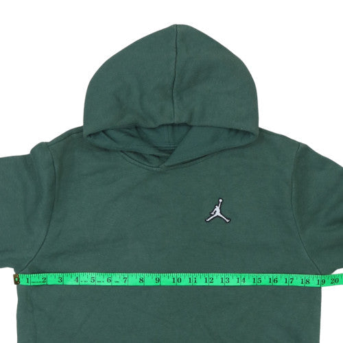 Jordan Boys Green Pullover Hoodie Size 14 Years Fleece Cotton Sweatshirt