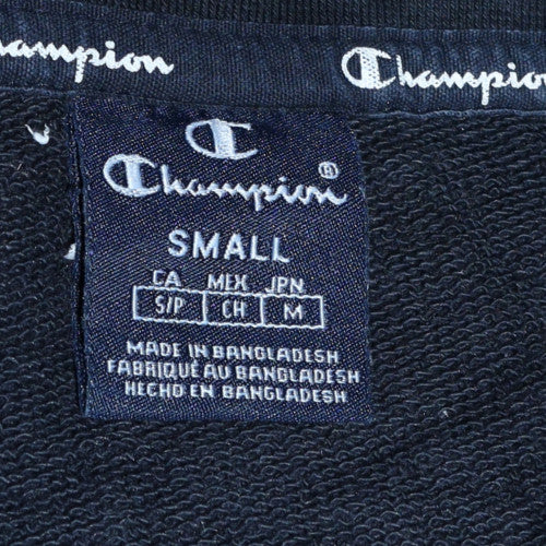 Champion Women Black Small Crew Neck Pullover Sweatshirt