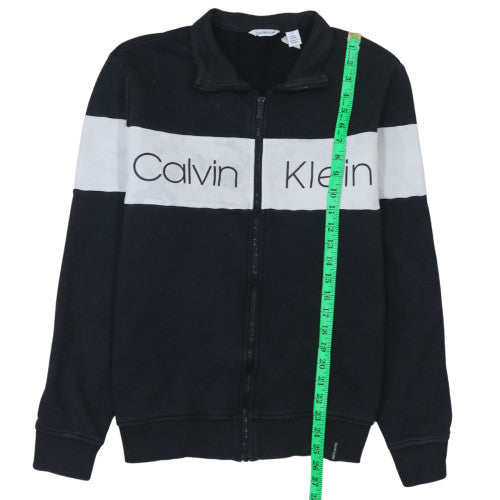 Calvin Klein Men’s Black Full Zip Track Jacket Size M Cotton Blend
