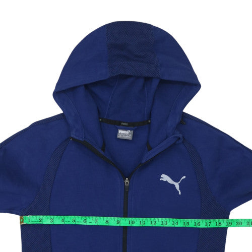 Puma Men's Blue Full Zip Hoodie Size S Sports Fleece Jacket