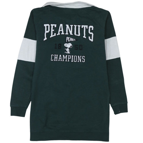 Next Peanuts Womens Green Cotton Pullover Sweatshirt UK 10