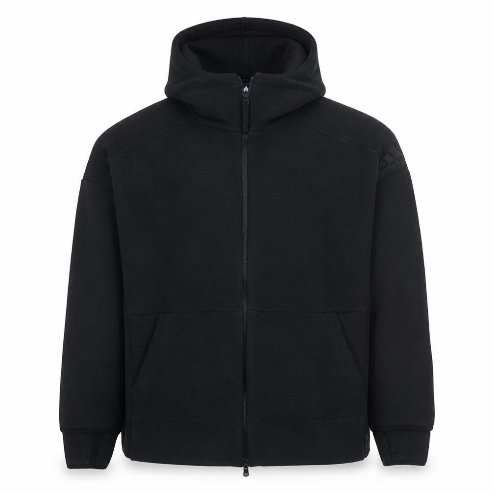 Adidas Men's Black XL Full Zip Hooded Sweatshirt
