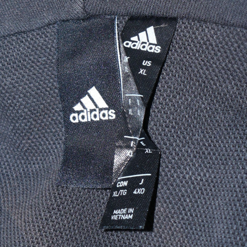 Adidas Men's Black XL Full Zip Hooded Sweatshirt