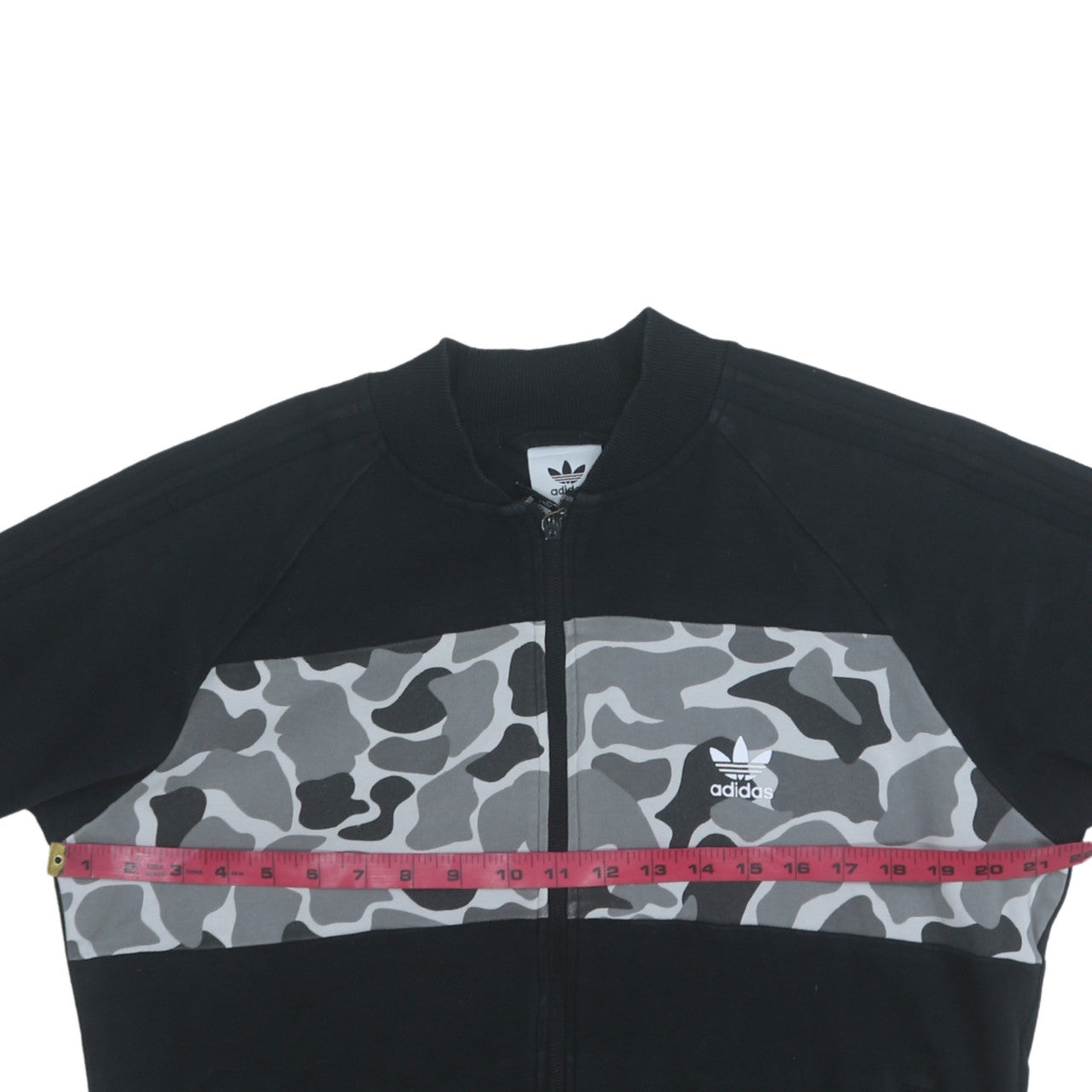 Adidas Men's Black Camo Full Zip Sweatshirt Size M