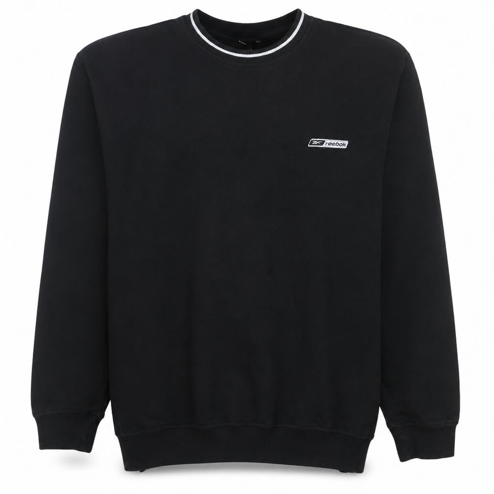 Reebok Men's Black Cotton Crew Neck Pullover Sweatshirt L