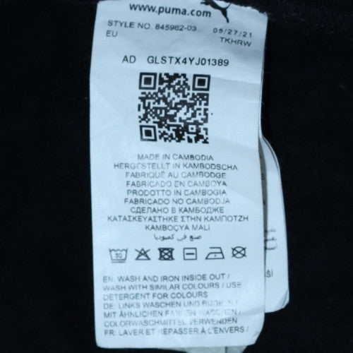 Puma Men Black Jogger Sweatpants M Regular Fit Fleece Activewear