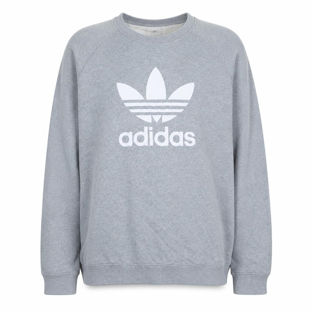 Adidas Men's Grey XL Pullover Sweatshirt Crew Neck Logo Fleece