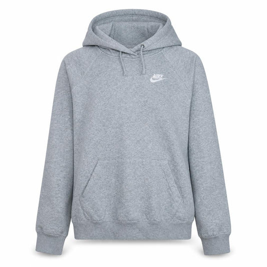 Nike Womens Grey XS Pullover Hoodie with Logo Front Pocket