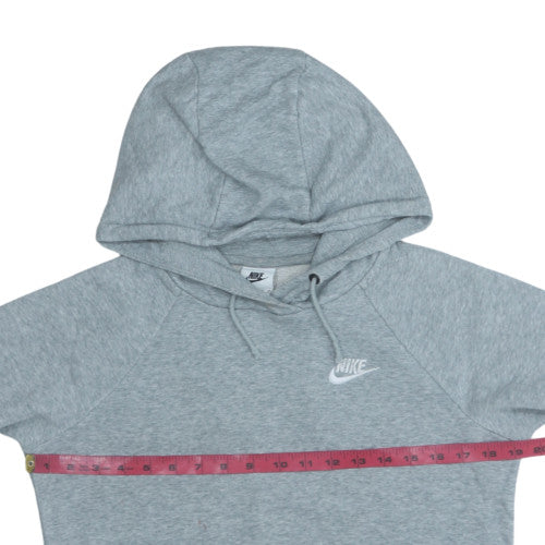 Nike Womens Grey XS Pullover Hoodie with Logo Front Pocket