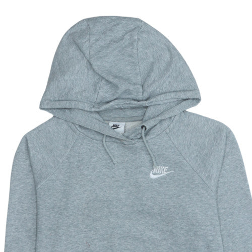 Nike Womens Grey XS Pullover Hoodie with Logo Front Pocket