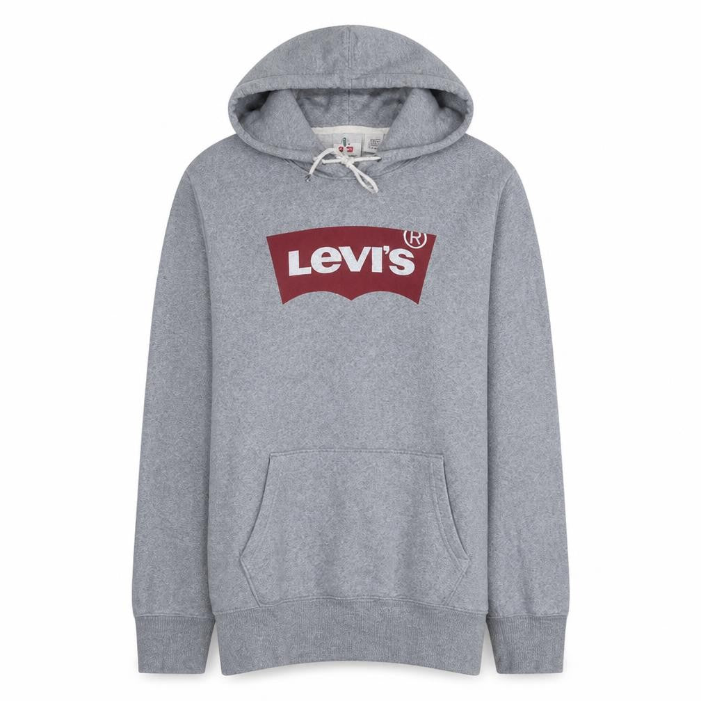 Levi's Men's Grey Pullover Hoodie M Graphic Print Cotton Blend