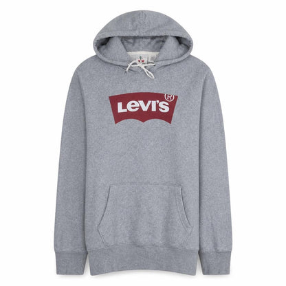 Levi's Men's Grey Pullover Hoodie M Graphic Print Cotton Blend