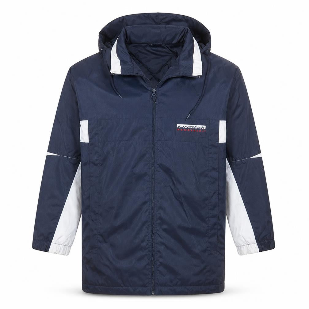 Reebok Mens Navy 2XL Hooded Windbreaker Jacket with Full Zip
