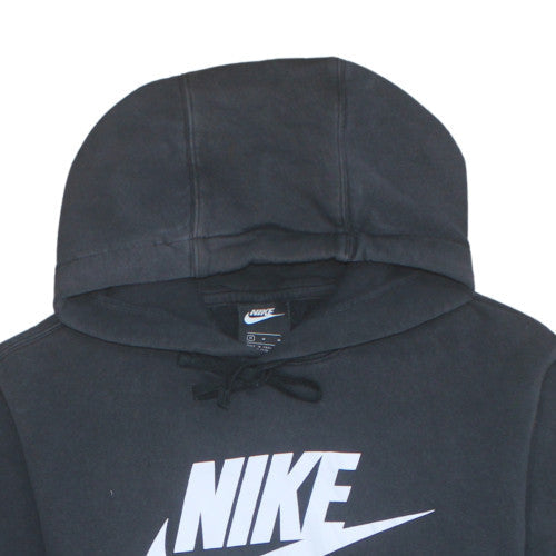 Nike Mens Black Medium Pullover Hoodie Graphic Logo Sweatshirt