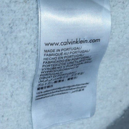 Calvin Klein Jeans Men's Grey L Pullover Sweatshirt Logo Regular Fit