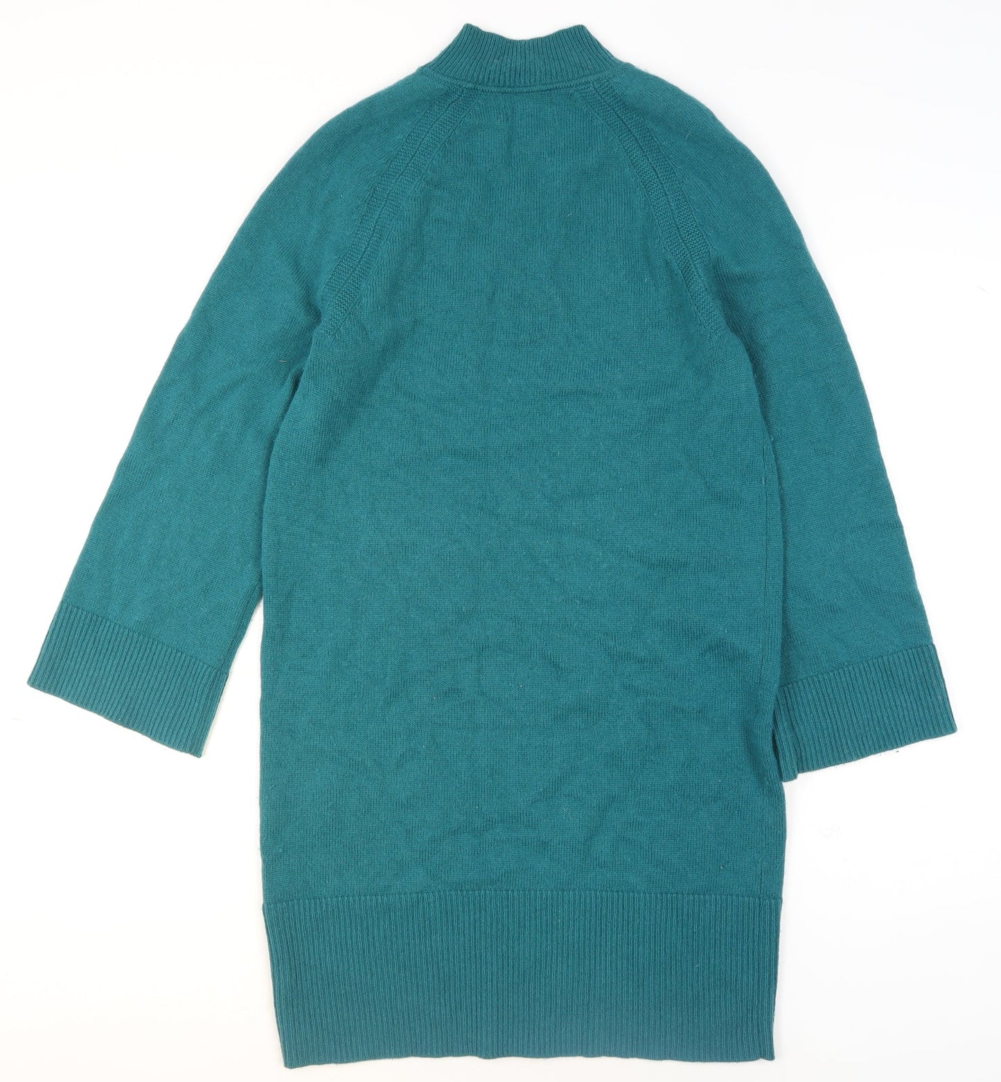 Jaeger Women’s Green Wool Cashmere Mock Neck Jumper Size S