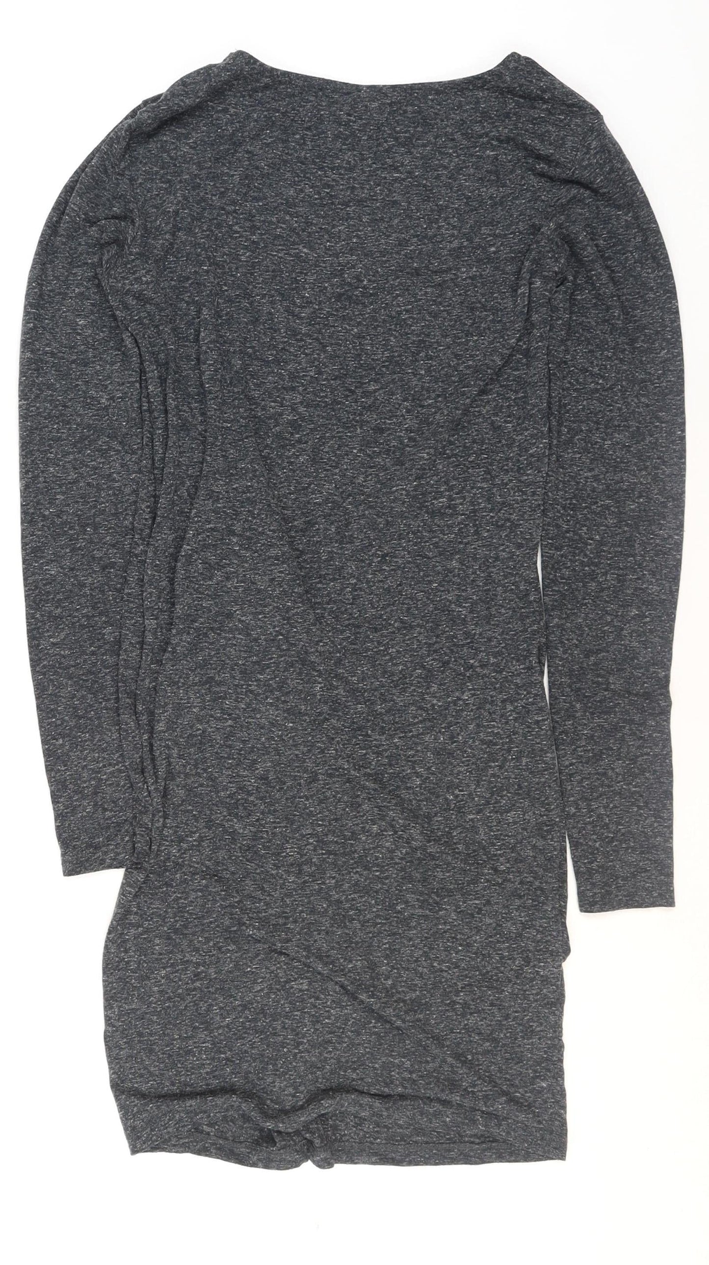 Jacqueline de Yong Women's Grey Long Sleeve Shift Dress Size S