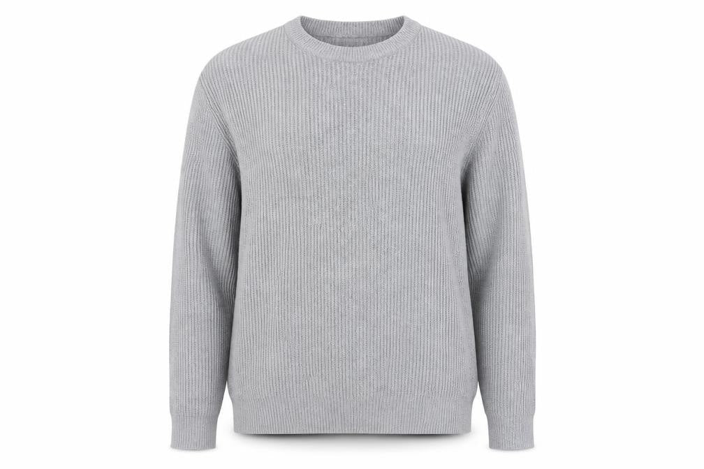 Marks & Spencer Women Grey Chunky-Knit Wool Blend Jumper XL