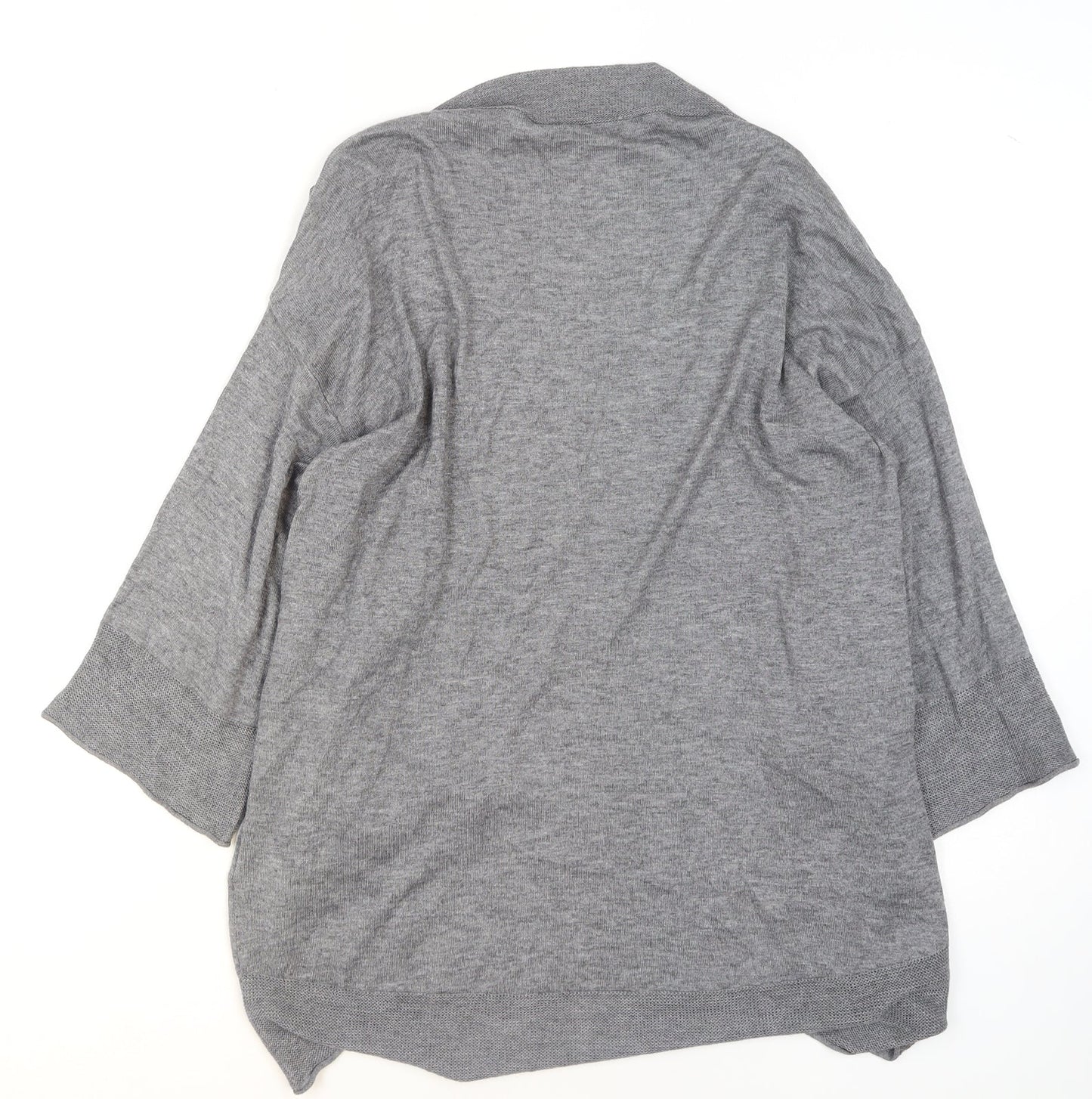 Le Comte Women's Grey 3/4 Sleeve Knit Cardigan Size 12