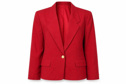 Talbots Women's Red Wool Petite Blazer Jacket Size 2P